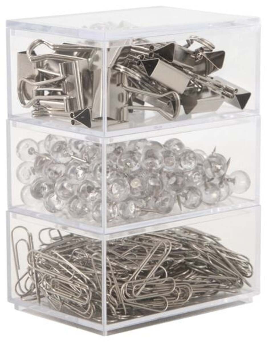 Bild 1 von Schachteln mit Schreibtischzubehör, 6 x 8.5 x 4, dreiteilig