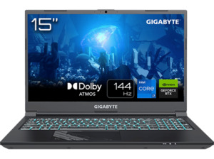 GIGABYTE G5, Gaming Notebook, mit 15,6 Zoll Display, Intel® Core™ i7,i7 -13620H Prozessor, 16 GB RAM, 1 TB SSD, NVIDIA GeForce RTX™ 4050, Schwarz, Windows 11 (64 Bit), Schwarz