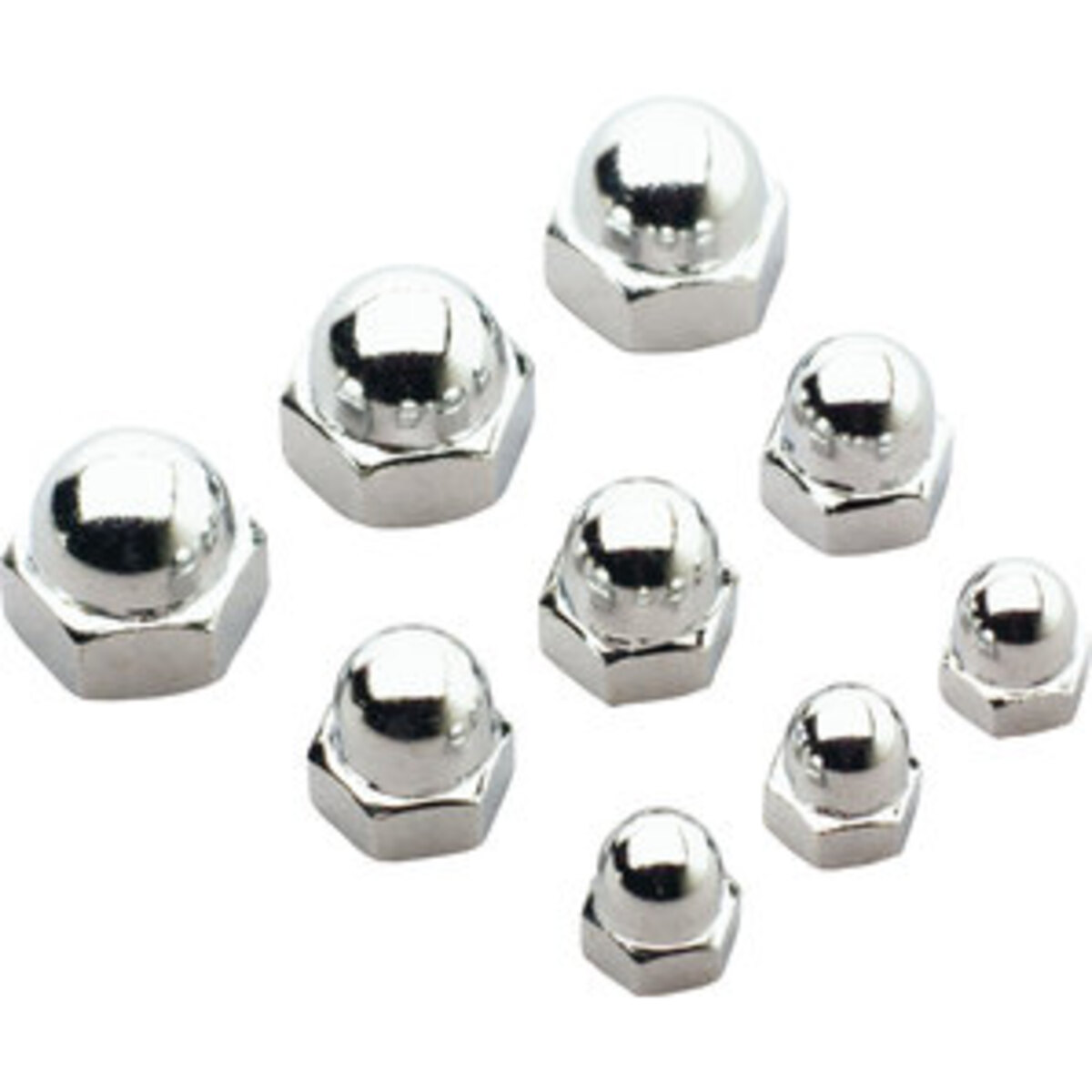 Bild 1 von Hutmuttern verchromt, 10 Stück Louis