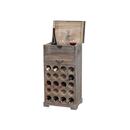 Bild 1 von Weinregal Torre T323, Flaschenregal Regal für 20 Flaschen, 94x48x31cm, Shabby-Look, Vintage ~ braun