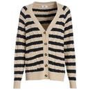 Bild 1 von Damen Strickjacke im Streifen-Look HELLBEIGE / DUNKELBLAU