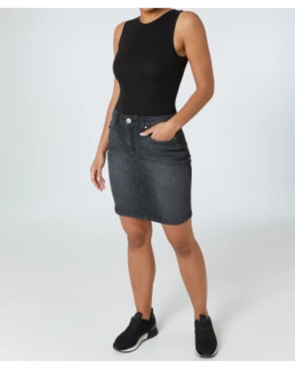 Bild 1 von Jeansrock High-Waist, Janina, schmale Passform, Denim black