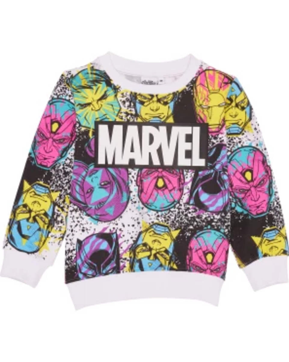 Bild 1 von Marvel Sweatshirt, Marvel, Rippbündchen, weiß