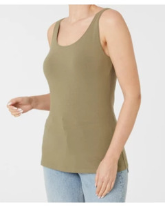 Khaki Tanktop, Janina, Stretchanteil, Khaki