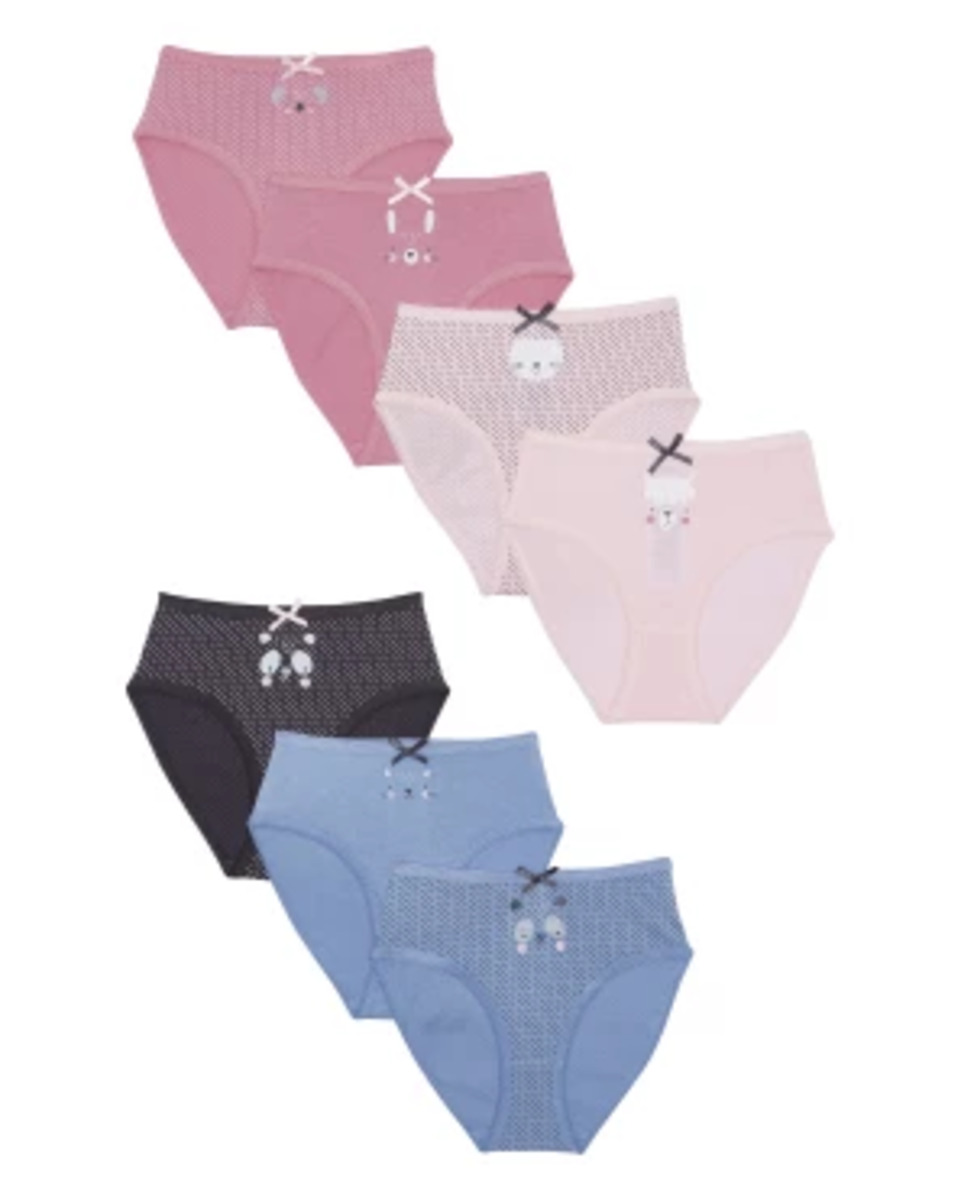 Bild 1 von Slips mit Schleifen, 7er-Pack, verschiedene Designs, rosa