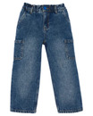 Bild 1 von Cargo-Jeans mit weitem Bein, High-Waist, jeansblau dunkel