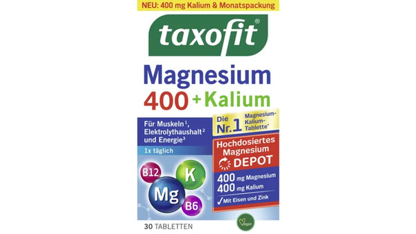 Bild 1 von TAXOFIT Magnesium 400 + Kalium 30 Tabletten