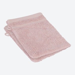 Frottee-Waschhandschuh, CLASSIC, 16x21cm, 2er-Pack, Pink