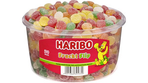 Haribo Fruchtgummi Frucht Flip Runddose