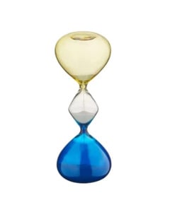 Sanduhr aus Glas, ca. 7 x 19,5 cm, blau