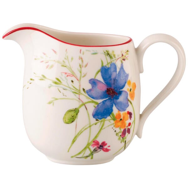 Bild 1 von Villeroy & Boch Milchkännchen Mariefleur Basic, Mehrfarbig, Weiß, Keramik, Floral, 300 ml, 0.3 cm, Ausgießer, Kaffee & Tee, Kannen, Milchkännchen