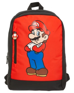 Super Mario Rucksack, ca. 29 x 10 x 40 cm, rot