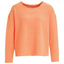 Bild 1 von Damen Sweatshirt mit Wabenstruktur ORANGE / WEISS