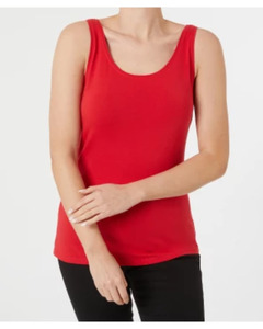 Rotes Tanktop, Janina, Rundhalsausschnitt, rot