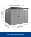 Bild 3 von Hörmann Berry-Gerätehaus Modern-P Typ 3, ca. B312,7/H232,3/T283,4 cm