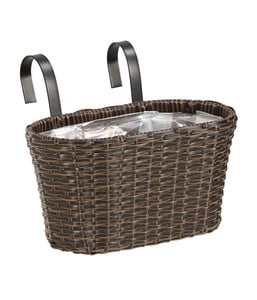 Dehner Polyrattan-Hängekasten, braun, ca. B30/H26/T16 cm