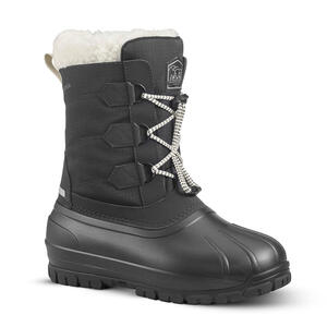 Winterstiefel Kinder Gr. 30–38 warm wasserdicht Winterwandern - SH900 Schwarz