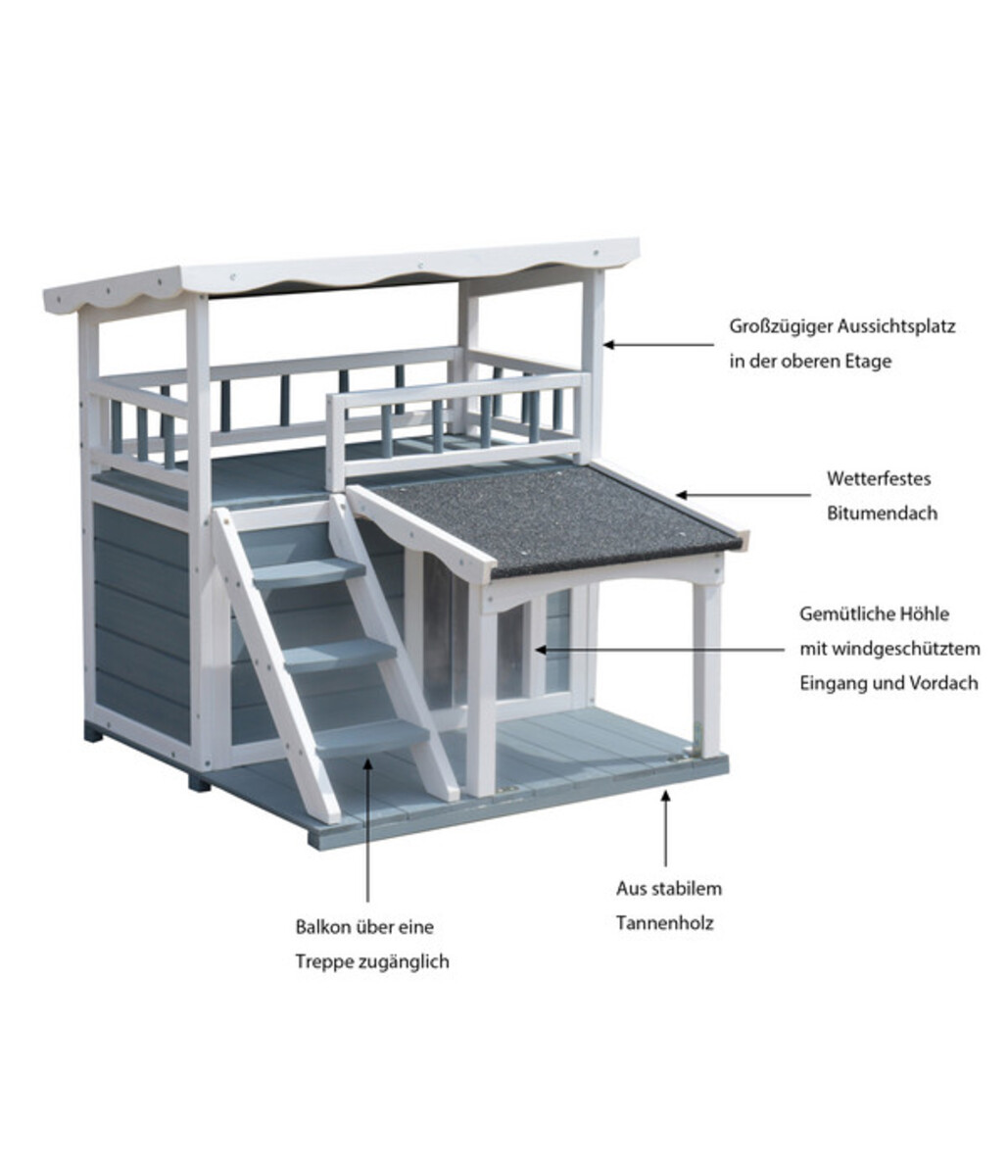 Bild 2 von Dehner Lieblinge Katzenhaus Maison, ca. B78/H75/T73 cm