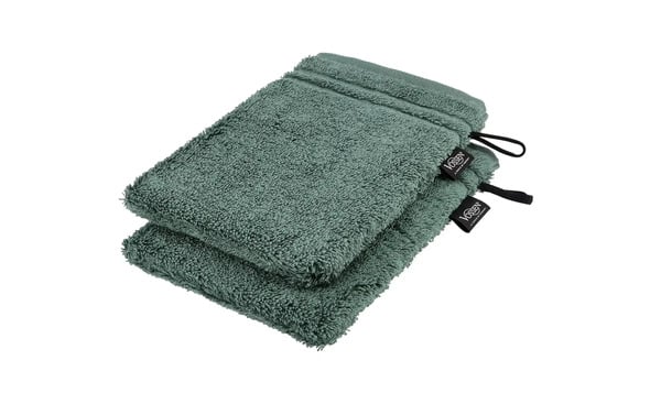 Bild 1 von Waschhandschuh (16 x 21cm), 2er-Set Grün (Evergreen) Vienna Supersoft