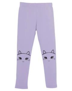 Thermo-Leggings Katzen, Kiki & Koko, elastischer Bund, flieder