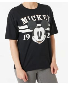 Mickey Mouse T-Shirt, Oversize, schwarz