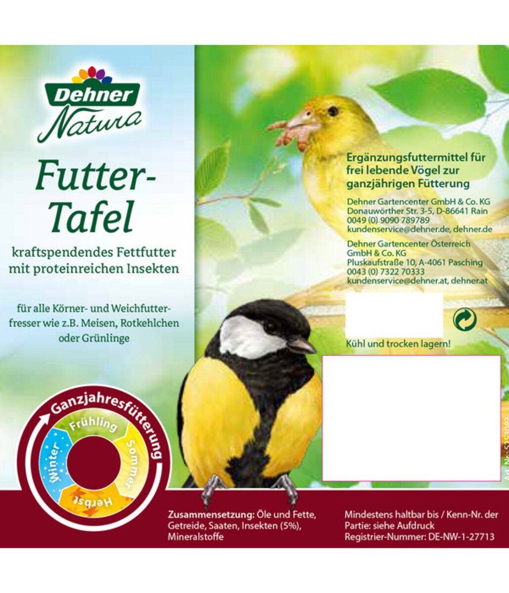 Bild 4 von Dehner Natura Futtertafel mit Insekten, 12x300 g
