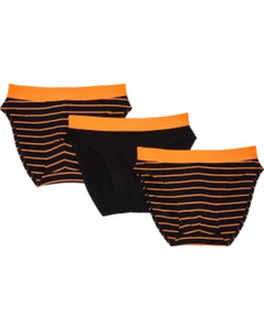 Slips mit Neonbund, 3er-Pack, X-Mail, schwarz