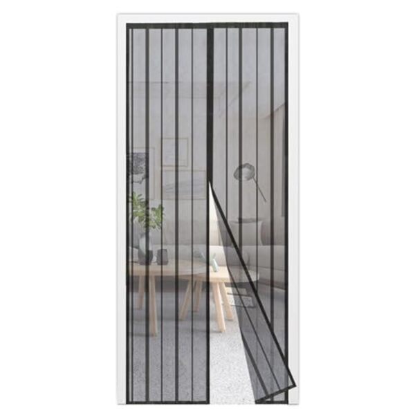 Bild 1 von Sekey Vorhang, magnetisch, Insektenschutz, für Balkontür, Kellertür, Terrassentür, einfache Montage, komplettes Installationsset