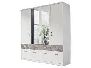 Kleiderschrank Spiegel 181 cm Betonoptik - BREMEN-EXTRA