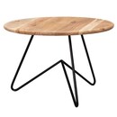 Bild 1 von Couchtisch rund 60 cm Schwarz matt/ Akazie massiv