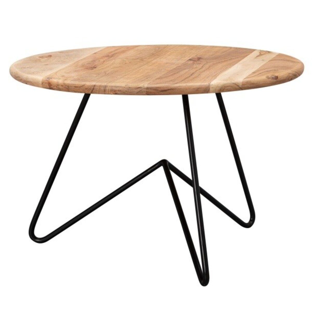 Bild 1 von Couchtisch rund 60 cm Schwarz matt/ Akazie massiv