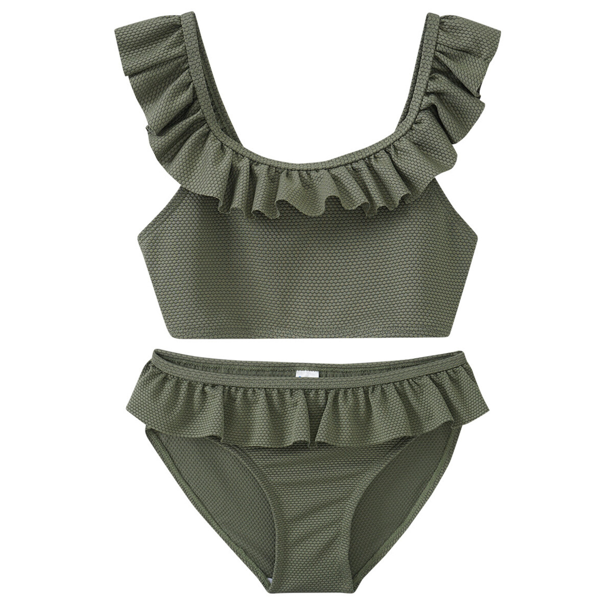 Bild 1 von Mädchen Bikini mit Wabenstruktur DUNKELGRÜN