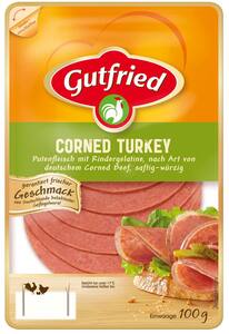 GUTFRIED Corned Turkey, 100-g-Packg.