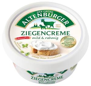 DER GRÜNE ALTENBURGER Ziegencreme 26 % Fett absolut, 150-g-Becher