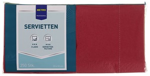 METRO Professional Servietten 33  x  33 cm 1/4Falz 3 lagig, 250 Stück