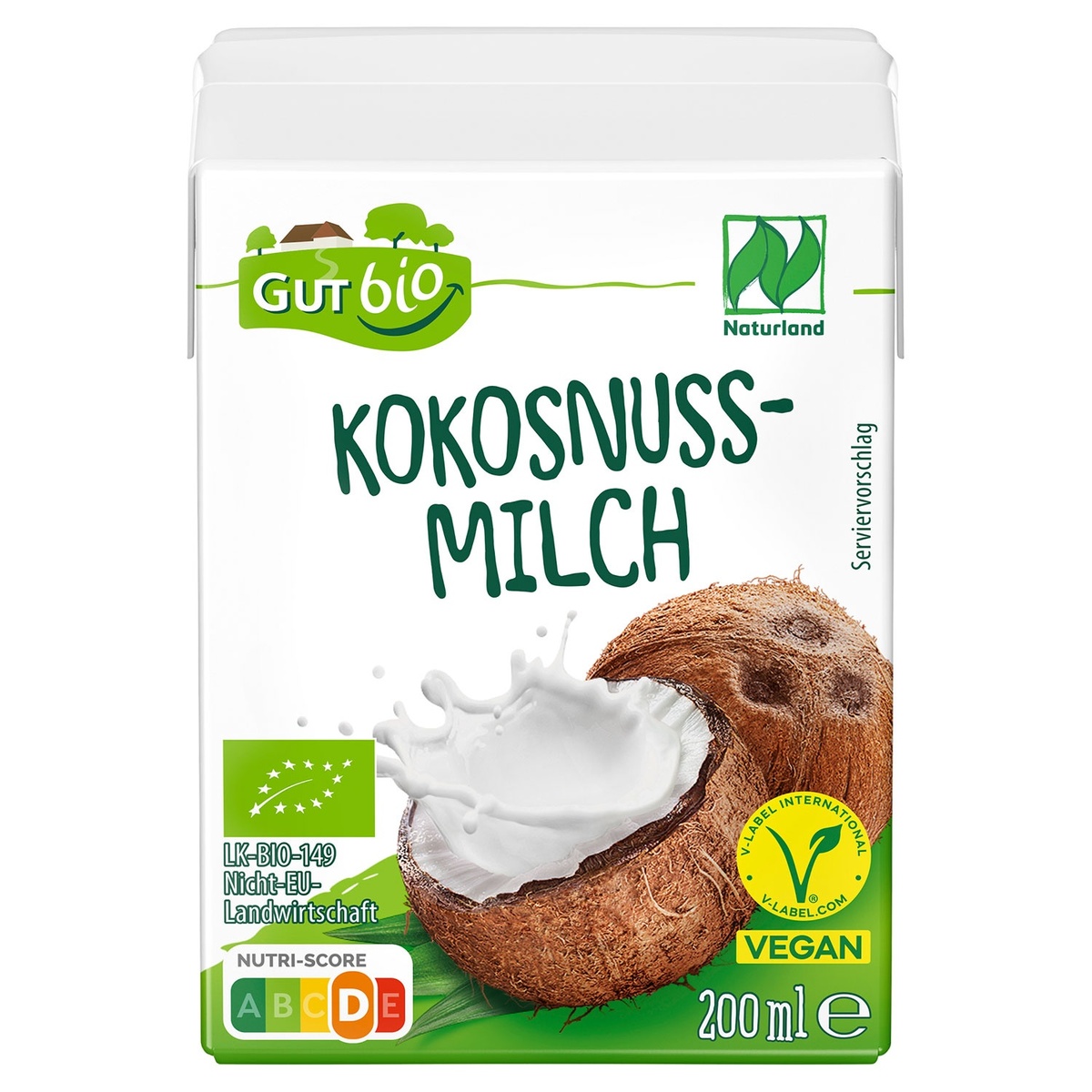 Bild 1 von GUT BIO Bio-Kokosnussmilch 200 ml