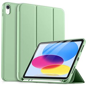 drivego Hülle für iPad 10. Generation 2022 mit Stifthalter, Trifold Ständer, Unterstützt Touch-ID, Automatisches Ruhen/Wecken, iPad 10,9 Zoll Flexible TPU hülle für iPad 10. Generation