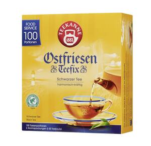 Teekanne Ostfriesen Teefix Schwarztee 100 Teebeutel (150 g)