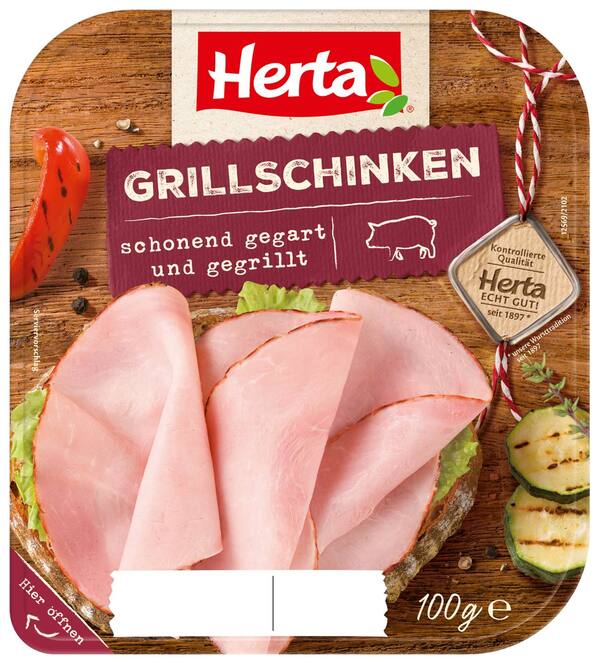 Bild 1 von HERTA Grill- oder Saftschinken, 100-g-Packg.