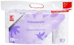 K-CLASSIC Toilettenpapier Soft Limited Edition, Packg. = 8 x 180 Blatt