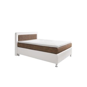 Boxspringbett Holiday Lederlook Weiß H2 140 x 200 cm