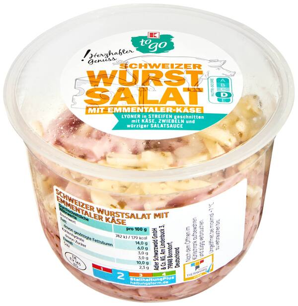 Bild 1 von K-TO GO Schweizer Wurstsalat, 300-g-Becher