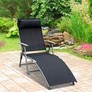 Bild 2 von Outsunny Sonnenliege Strandliege Gartenliege Relaxliege klappbar mit Kissen Strand Metall + Stoff Sc