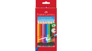 FABER-CASTELL Farbstift 12er-Etui radierbar