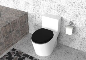 Duschwell MDF WC-Sitz Soft Touch - Schwarz matt