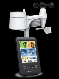Bresser® WLAN Farb-Wetter Center mit 5-in-1 Profi-Sensor V