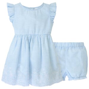 Newborn Kleid und Shorts im Set HELLBLAU