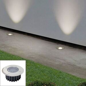 LED-Solar-Bodeneinbauleuchte Rund 8,5x3,5cm