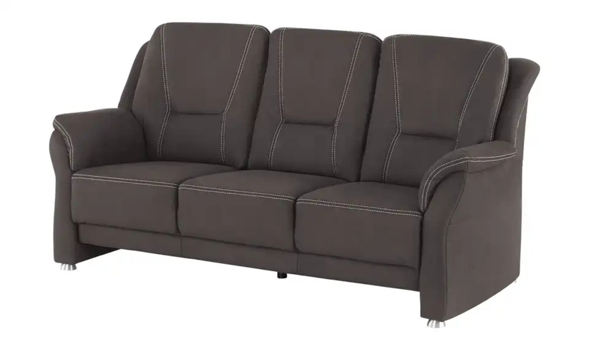 Bild 3 von Kollektion Kraft Sofa 3-sitzig aus Mikrofaser Wilma ¦ braun ¦ Maße (cm): B: 198 H: 100 T: 89 Polstermöbel > Sofas > 3-Sitzer - Möbel Kraft