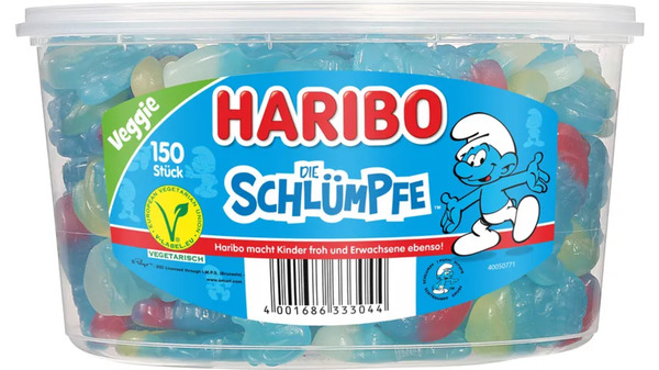 Bild 1 von Haribo Fruchtgummi Schlümpfe Runddose Veggie